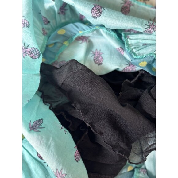 Tricot Chic Patchwork Sleeveless Tiered Midi Babydoll Dress 8 Boho Cottagecore - Picture 9 of 13